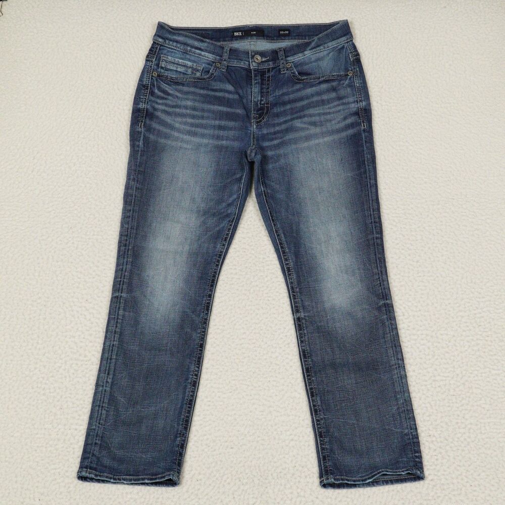 BKE Alec Jeans Mens 32 Blue 30" Inseam Straight Leg Stretch Denim Style# PBS5171